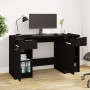 Escritorio con armario lateral madera contrachapada negro de vidaXL, Escritorios - Ref: Foro24-3115909, Precio: 193,00 €, Des...