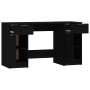 Escritorio con armario lateral madera contrachapada negro de vidaXL, Escritorios - Ref: Foro24-3115909, Precio: 193,00 €, Des...