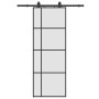 Puerta corredera con juego herrajes negro 76x205 cm ESG vidrio en Puertas | Comprar online en Foru.es