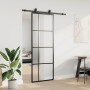 Puerta corredera con juego herrajes negro 76x205 cm ESG vidrio en Puertas | Comprar online en Foru.es