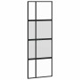 Puerta corredera con herrajes negro 76x205 cm vidrio templado en Puertas | Comprar online en Foru.es