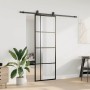 Puerta corredera con juego herrajes negro 76x205 cm ESG vidrio en Puertas | Comprar online en Foru.es