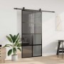 Puerta corredera herrajes negro 102,5x205 cm vidrio templado en Puertas | Comprar online en Foru.es