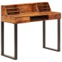 Escritorio de madera maciza de sheesham y acero 110x50x94 cm de vidaXL, Escritorios - Ref: Foro24-247964, Precio: 344,73 €, D...
