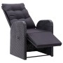 Sillones de jardín reclinables con cojines 2 uds ratán PE negro de vidaXL, Sillas de jardín - Ref: Foro24-319544, Precio: 336...