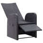 Sillones de jardín reclinables con cojines 2 uds ratán PE negro de vidaXL, Sillas de jardín - Ref: Foro24-319544, Precio: 336...