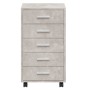 Cajonera con ruedas madera contrachapada gris hormigón de vidaXL, Taquillas y armarios de almacenamiento - Ref: Foro24-342672...