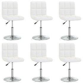 Sillas de comedor 6 unidades cuero sintético blanco en Sillas de comedor | Comprar online en Foru.es