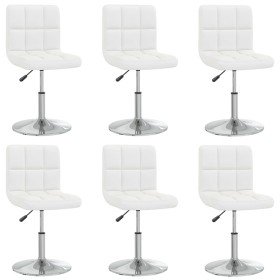 Sillas de comedor 6 unidades cuero sintético blanco en Sillas de comedor | Comprar online en Foru.es