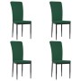Sillas de comedor 4 unidades terciopelo verde oscuro de vidaXL, Sillas de comedor - Ref: Foro24-326106, Precio: 135,19 €, Des...