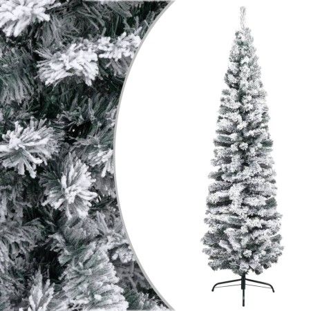 Árbol de Navidad artificial delgado verde con nieve PVC 240 cm de vidaXL, Arboles de navidad - Ref: Foro24-320956, Precio: 64...