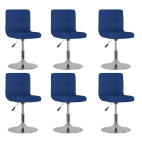 Sillas de comedor giratorias 6 unidades tela azul en Sillas de comedor | Comprar online en Foru.es