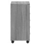 Cajonera con ruedas madera contrachapada gris Sonoma de vidaXL, Taquillas y armarios de almacenamiento - Ref: Foro24-342675, ...