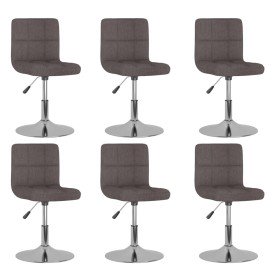 Sillas de comedor giratorias 6 unidades tela color gris taupe en Sillas de comedor | Comprar online en Foru.es