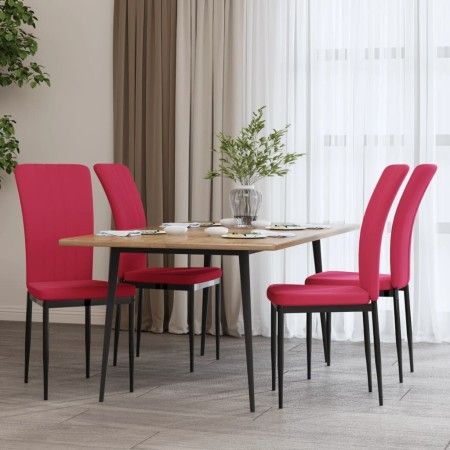Sillas de comedor 4 unidades terciopelo rojo tinto de vidaXL, Sillas de comedor - Ref: Foro24-326109, Precio: 206,56 €, Descu...
