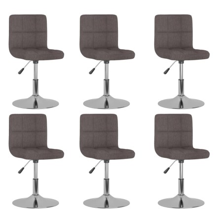 Sillas de comedor giratorias 6 unidades tela color gris taupe en Sillas de comedor | Comprar online en Foru.es