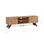 Mueble para TV madera maciza de acacia 140x30x45 cm de vidaXL, Muebles TV - Ref: Foro24-247971, Precio: 170,49 €, Descuento: %