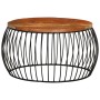Mesa de centro de madera maciza reciclada Ø68 cm de vidaXL, Mesas de centro - Ref: Foro24-338022, Precio: 121,83 €, Descuento: %