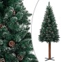 Árbol de Navidad estrecho con madera real y nieve 210 cm verde de vidaXL, Arboles de navidad - Ref: Foro24-320962, Precio: 81...