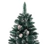 Árbol de Navidad estrecho con madera real y nieve 210 cm verde de vidaXL, Arboles de navidad - Ref: Foro24-320962, Precio: 81...