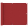 Toldo para balcón de tela oxford rojo 75x600 cm en Sombrillas | Comprar online en Foru.es