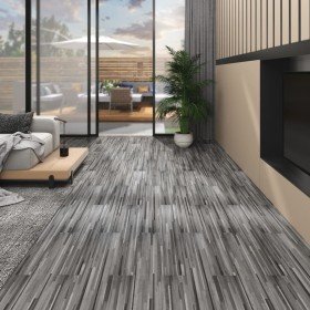 Lamas para suelo autoadhesivas PVC gris a rayas 4,46 m² 3 mm en Materiales de construcción | Comprar online en Foru.es