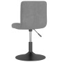 Silla de comedor giratoria de terciopelo gris claro en Sillas de comedor | Comprar online en Foru.es