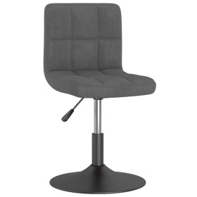 Silla de comedor giratoria de terciopelo gris oscuro en Sillas de comedor | Comprar online en Foru.es