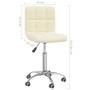 Silla de comedor giratoria tela color crema en Sillas de comedor | Comprar online en Foru.es