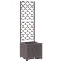 Jardinera con enrejado PP marrón 40x40x136 cm de vidaXL, Maceteros y jardineras - Ref: Foro24-318259, Precio: 54,93 €, Descue...