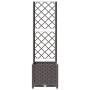 Jardinera con enrejado PP marrón 40x40x136 cm de vidaXL, Maceteros y jardineras - Ref: Foro24-318259, Precio: 54,93 €, Descue...