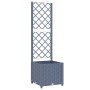 Jardinera con enrejado PP gris oscuro 40x40x136 cm de vidaXL, Maceteros y jardineras - Ref: Foro24-318249, Precio: 58,60 €, D...