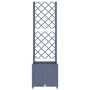 Jardinera con enrejado PP gris oscuro 40x40x136 cm de vidaXL, Maceteros y jardineras - Ref: Foro24-318249, Precio: 58,60 €, D...