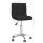 Silla de comedor giratoria tela negro en Sillas de comedor | Comprar online en Foru.es