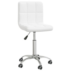 Silla de comedor giratoria cuero sintético blanco en Sillas de comedor | Comprar online en Foru.es