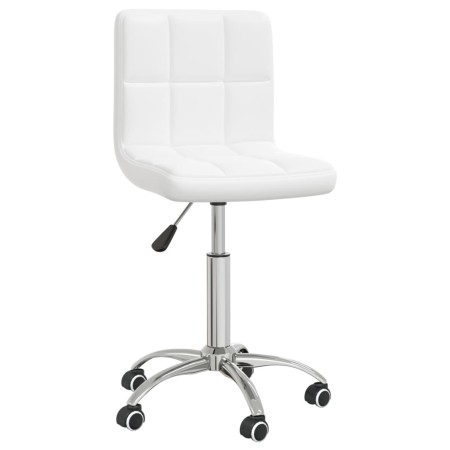Silla de comedor giratoria cuero sintético blanco en Sillas de comedor | Comprar online en Foru.es