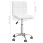 Silla de comedor giratoria cuero sintético blanco en Sillas de comedor | Comprar online en Foru.es