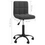 Silla de comedor giratoria de terciopelo negro en Sillas de comedor | Comprar online en Foru.es