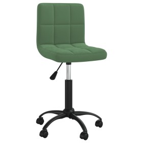 Silla de comedor giratoria de terciopelo verde oscuro en Sillas de comedor | Comprar online en Foru.es