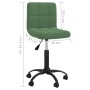 Silla de comedor giratoria de terciopelo verde oscuro en Sillas de comedor | Comprar online en Foru.es