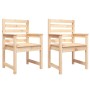 Sillas de jardín 2 uds madera maciza pino 60x48x91 cm de vidaXL, Sillas de jardín - Ref: Foro24-824053, Precio: 111,62 €, Des...