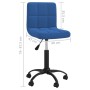 Silla de comedor giratoria de terciopelo azul en Sillas de comedor | Comprar online en Foru.es