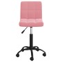 Silla de comedor giratoria de terciopelo rosa en Sillas de comedor | Comprar online en Foru.es