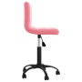 Silla de comedor giratoria de terciopelo rosa en Sillas de comedor | Comprar online en Foru.es