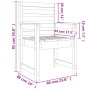 Sillas de jardín 2 uds madera maciza pino 60x48x91 cm de vidaXL, Sillas de jardín - Ref: Foro24-824053, Precio: 111,62 €, Des...