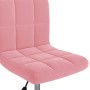 Silla de comedor giratoria de terciopelo rosa en Sillas de comedor | Comprar online en Foru.es