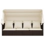 Sofá tumbona de jardín con toldo cojines ratán sintético marrón de vidaXL, Tumbonas - Ref: Foro24-319567, Precio: 240,72 €, D...