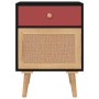 Mesitas de noche 2 uds madera contrachapada negro 40x30x55 cm de vidaXL, Mesitas de noche - Ref: Foro24-352145, Precio: 122,5...