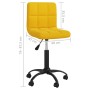 Silla de comedor giratoria de terciopelo amarillo mostaza en Sillas de comedor | Comprar online en Foru.es
