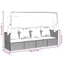 Sofá tumbona de jardín con toldo cojines ratán sintético gris de vidaXL, Tumbonas - Ref: Foro24-319568, Precio: 263,11 €, Des...
